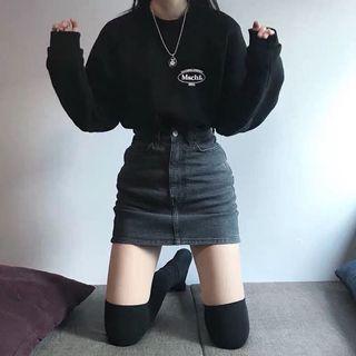 高腰彈性a字裙