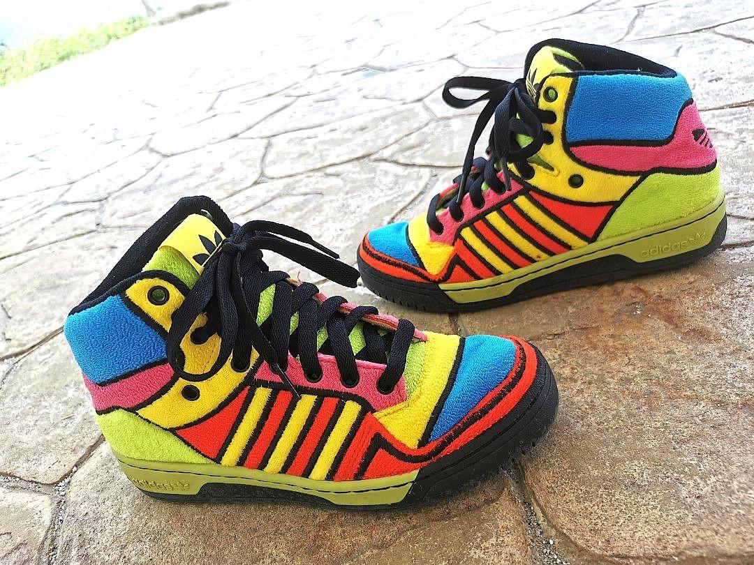 Adidas Originals Jeremy Scott Sneaker 2NE1 Wings Sun Poppy Rainbow Shoes G61380