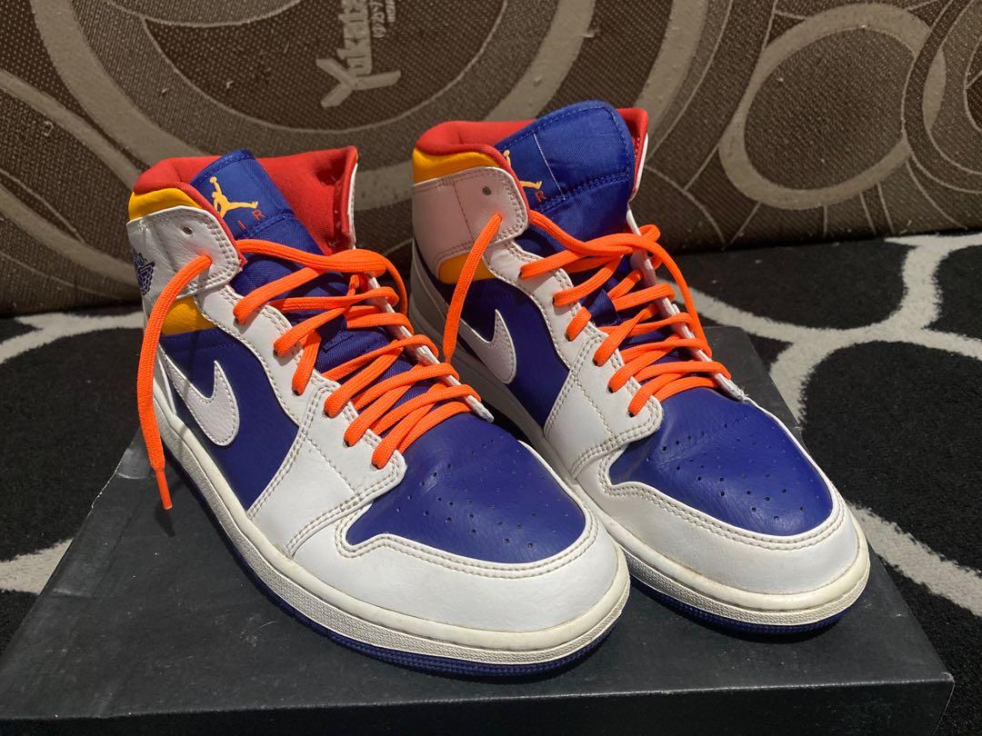 Air Jordan 1 Mid White/Laser Orange 