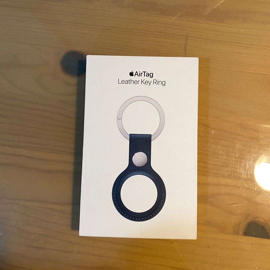 airtag leather key ring baltic blue 藍 皮革 套, 電腦＆科技, 電腦周邊及配件, 電子屏幕