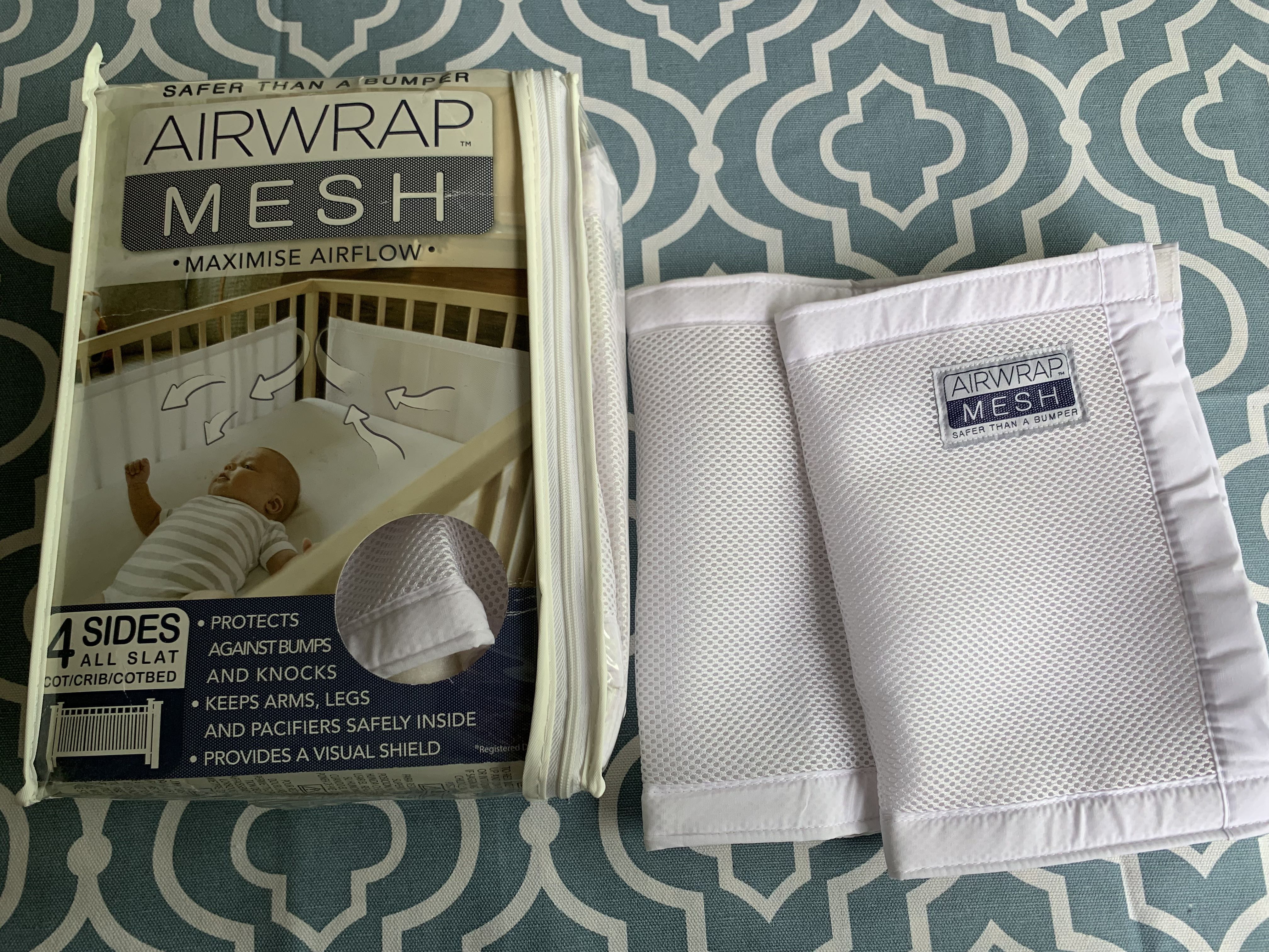 Airwrap mesh (cot bumper) for baby cot, Babies & Kids, Baby Nursery