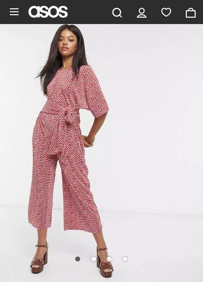 ASOS Design red and white polka dot 