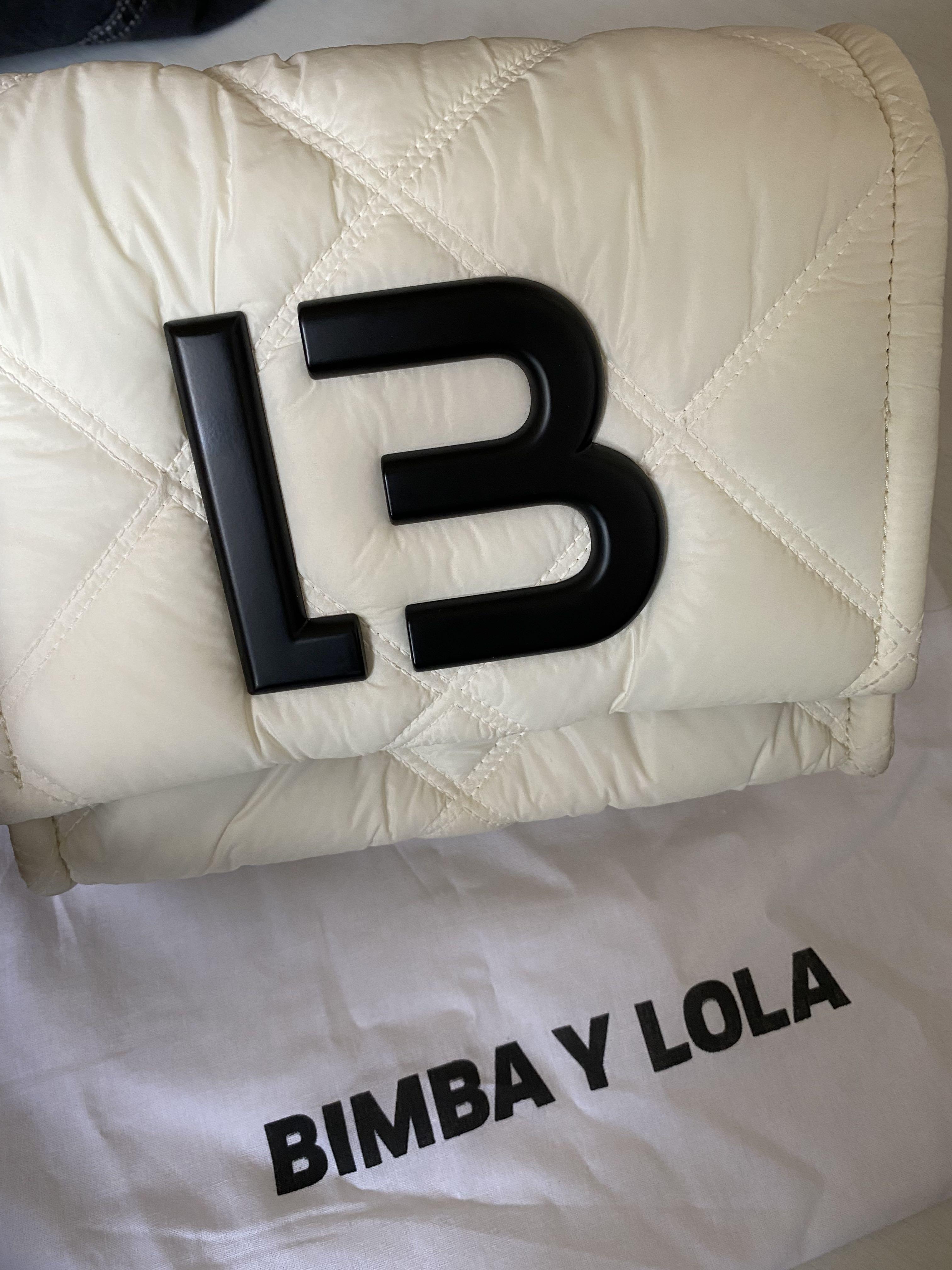 Authentic Bimba Y Lola S Ivory Padded Nylon Crossbody Bag, Women's