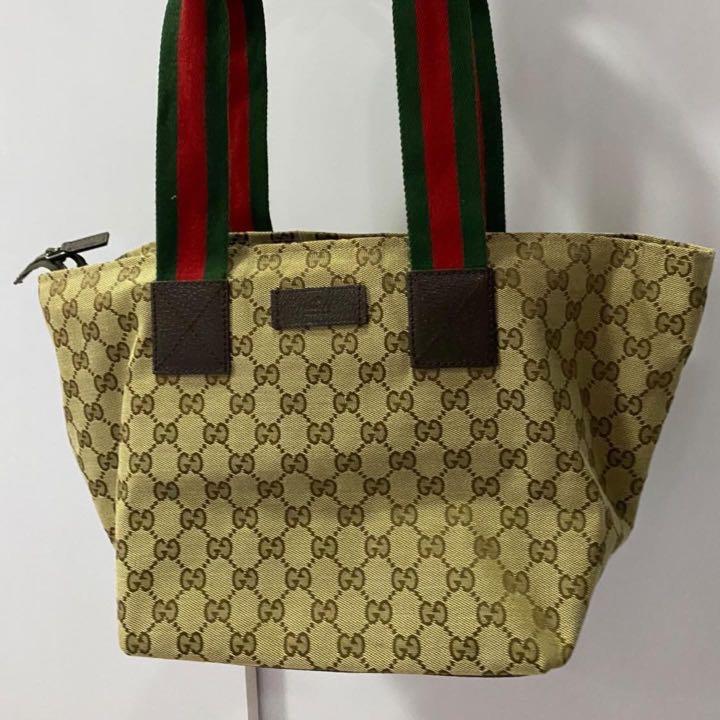 Authentic Gucci Zip Tote Bag PVC, Luxury, Bags & Wallets on Carousell
