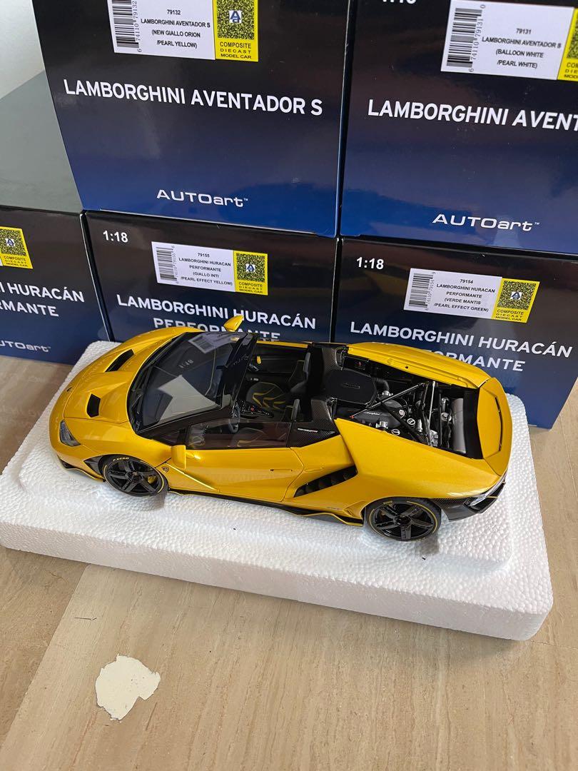 AUTOart 1:18 Lamborghini Centenario Roadster in Giallo Orion Yellow  Metallic, Hobbies & Toys, Toys & Games on Carousell