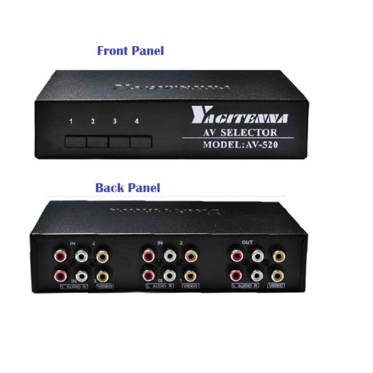 AV (RCA input) Selector YAGITENNA AV520 AV Selector 4 way (4 in 2 out