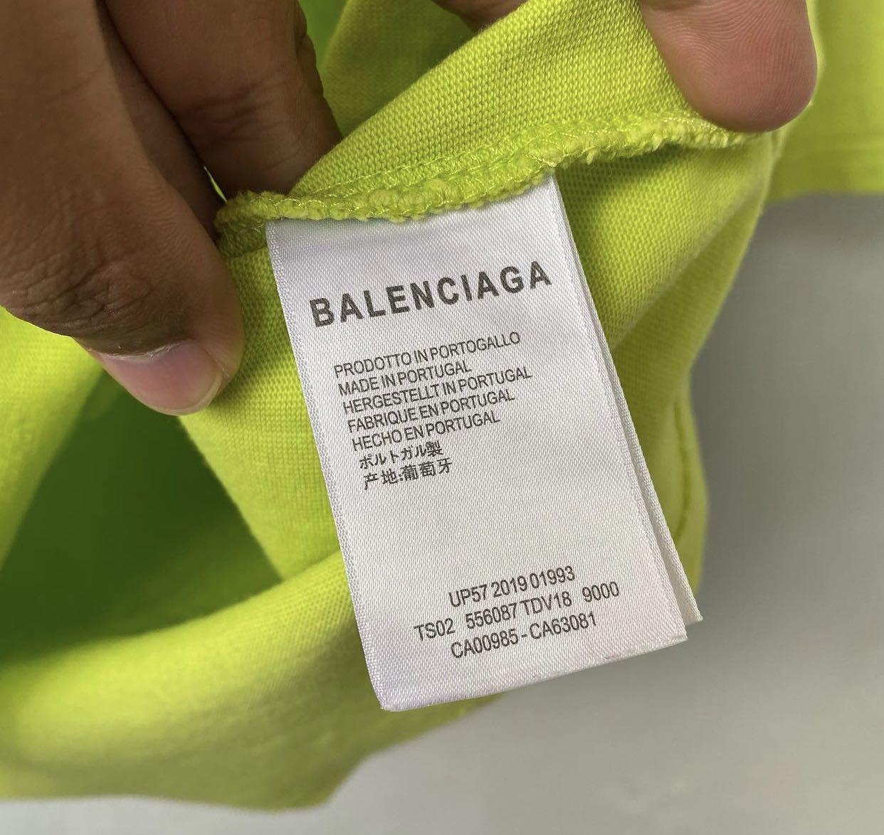 neon balenciaga t shirt