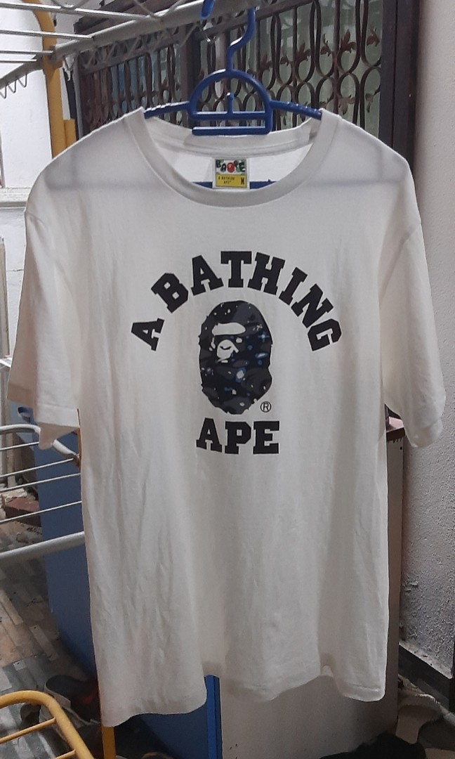 Bape space shop camo college tee