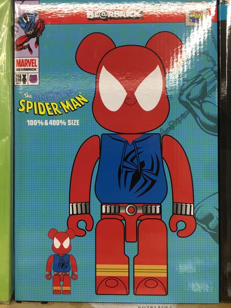 現貨Bearbrick Spider-Man spider Scarlet 100% & 400% be@rbrick