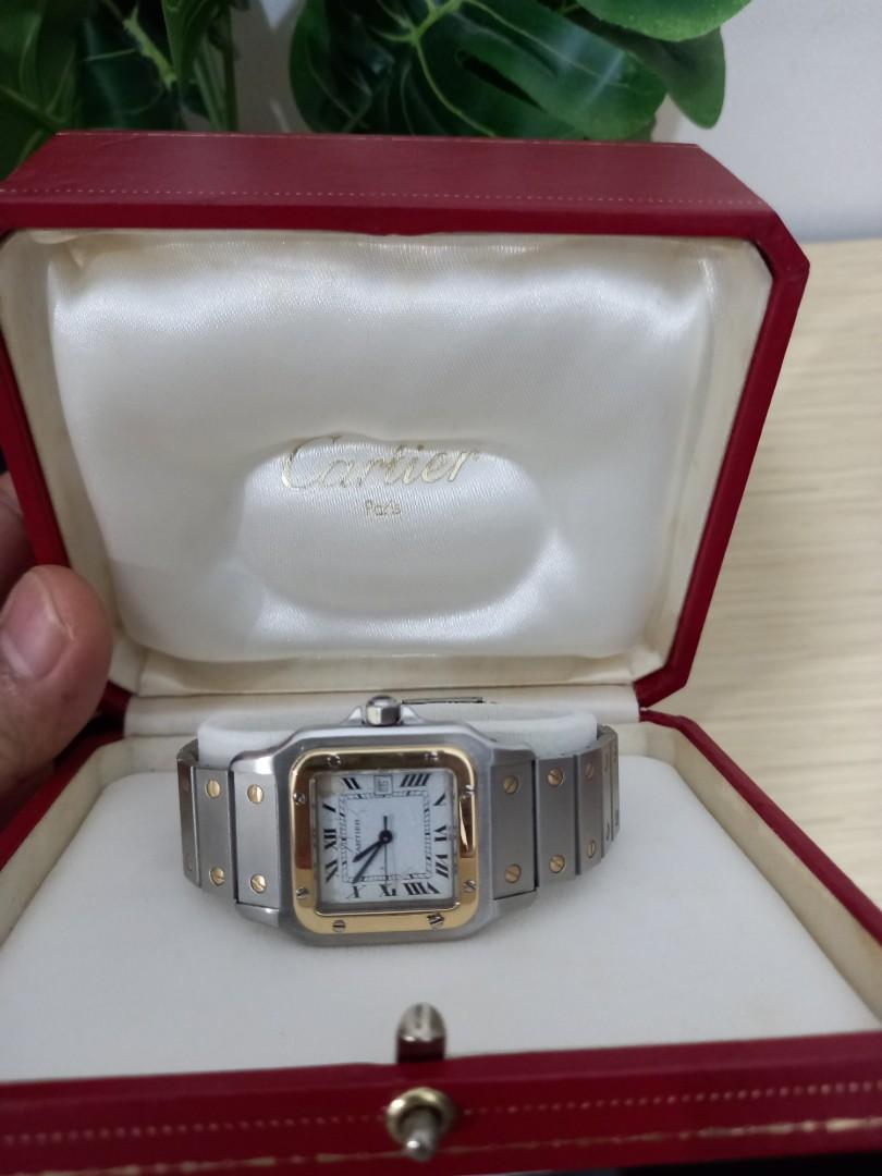 Cartier santos galbee automatic two tone 29mm, Barang Mewah, Jam Tangan di  Carousell