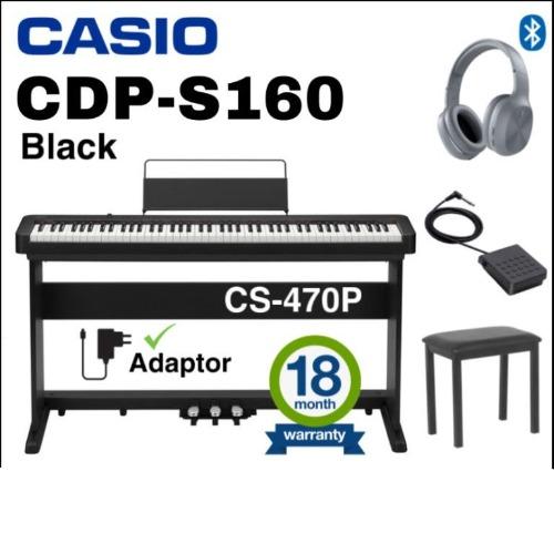 Casio CDP-S160 88-Key Digital Piano, Black, Education Package (CDP