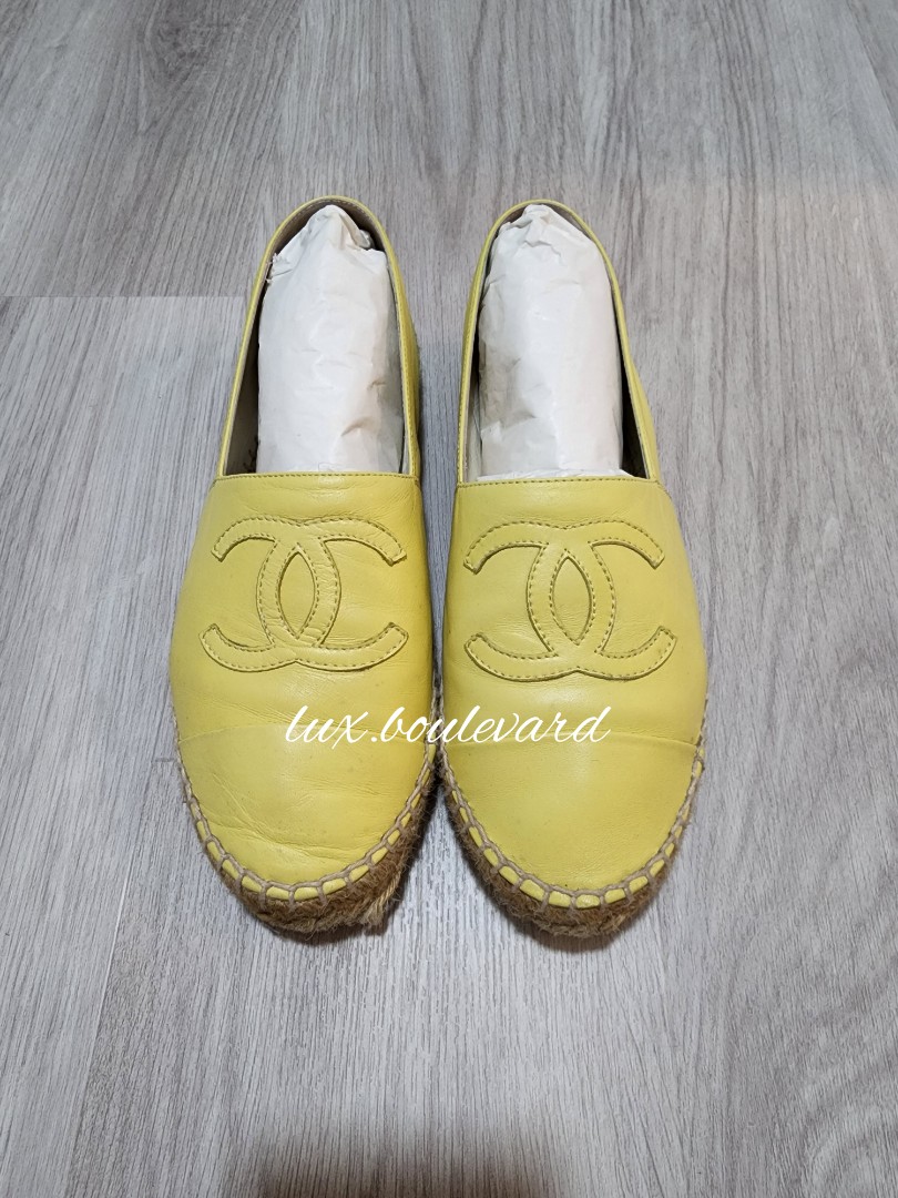 Chanel Espadrilles in Pastel Yellow Luxury Sneakers Footwear on Carousell