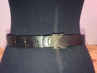 CK CALVIN KLEIN black  leather belt
