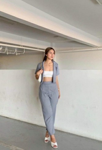 Terno Crop Top + Pants | Shopee Philippines-atpcosmetics.com.vn