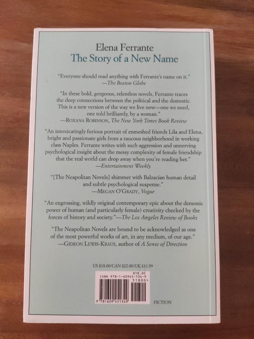 Elena Ferrante The Story of a New Name, Hobbies & Toys, Books & Magazines, Fiction & Non