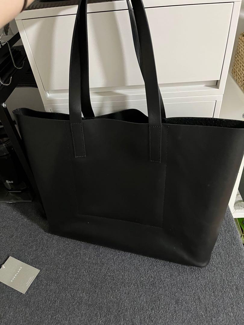 Everlane The Day Market Tote in Black Leather