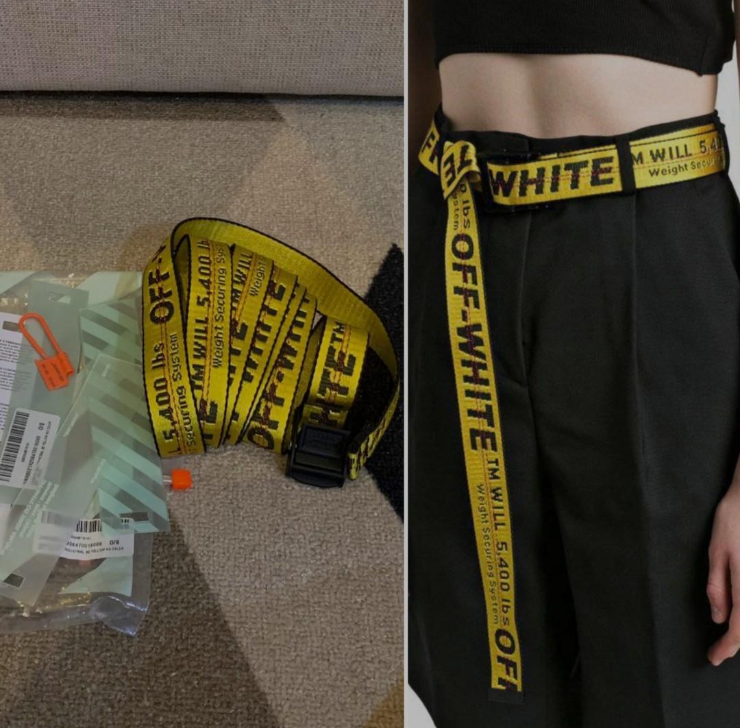 Fast Sale Like New Off White Industrial Belt (unisex) in Yellow