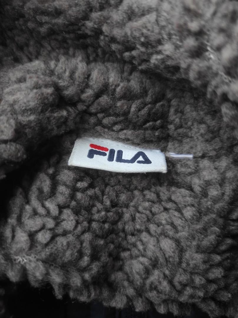 fila logo sulam spellout jacket sweater windbreaker hoodie Men s