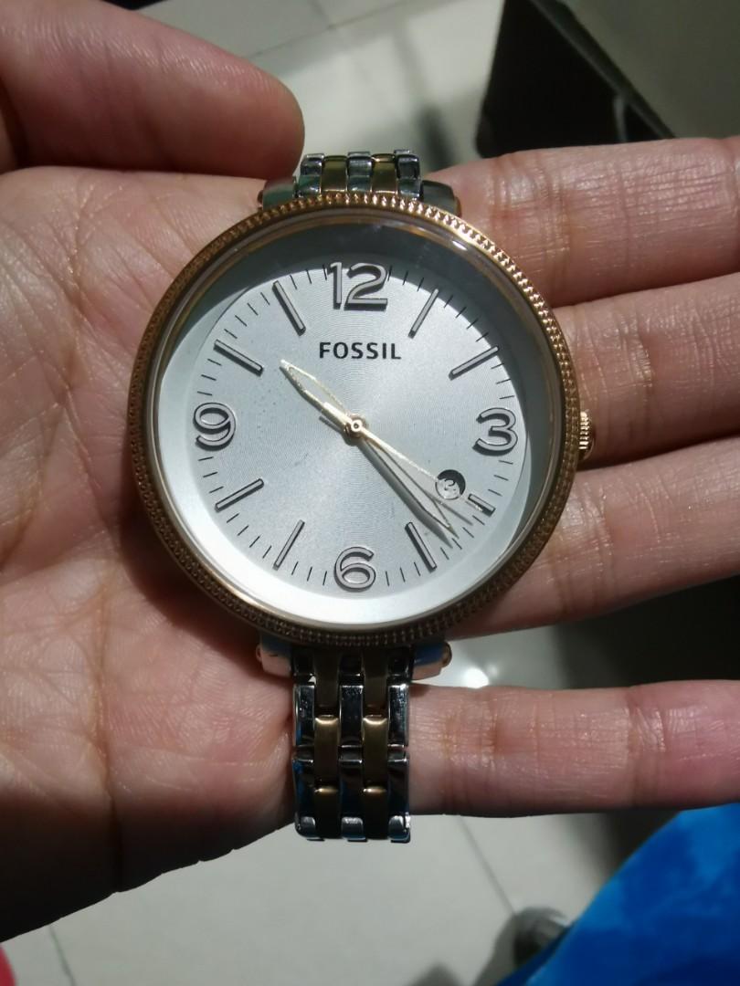 Fossil stainless Steel watch jam two 