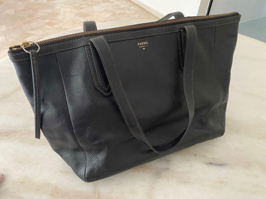 Fossil sydney shopper clearance black