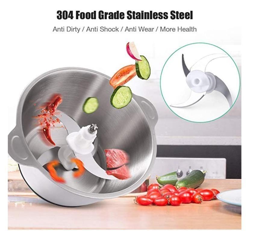 Homeasy Meat Grinder, Food Chopper 2L Stainless Steel Food Processor