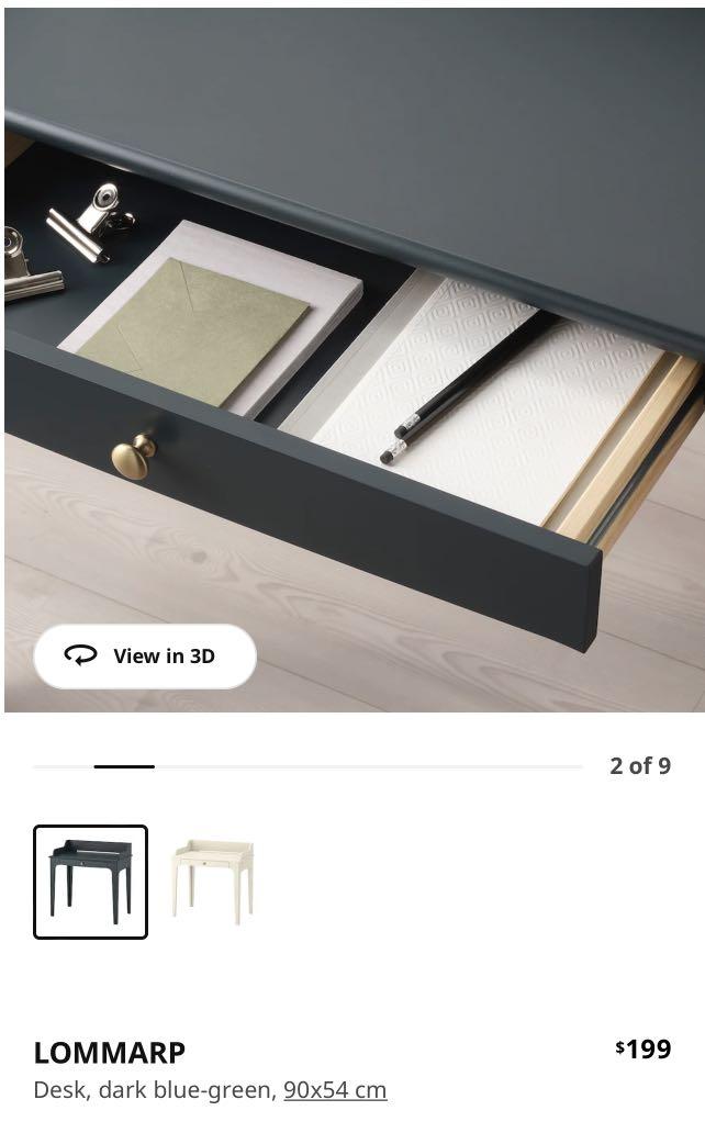 IKEA Desk Dark bluegreen, Furniture & Home Living, Furniture, Tables