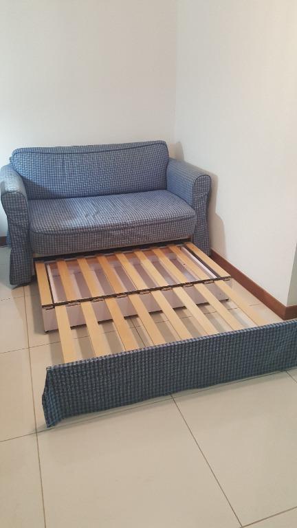 Ikea HAGALUND 2 seater Japanese style sofa bed with inbuilt drawer