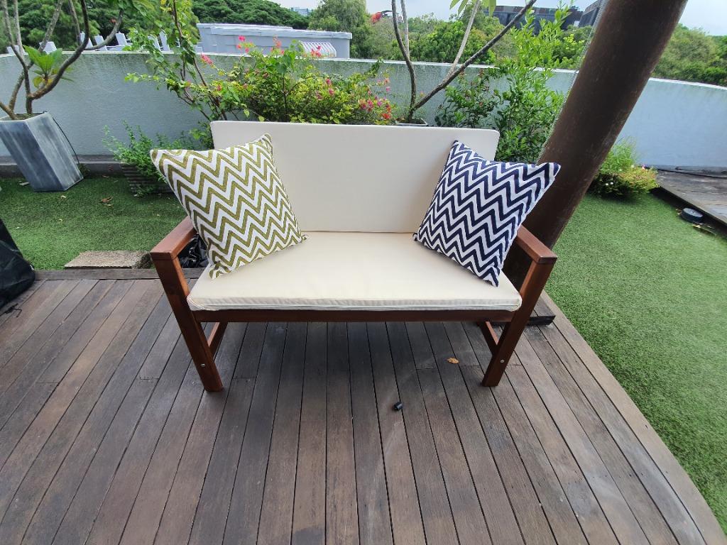 Ikea Outdoor PPLAR Bench with Custom Waterproof Cushion for Sale