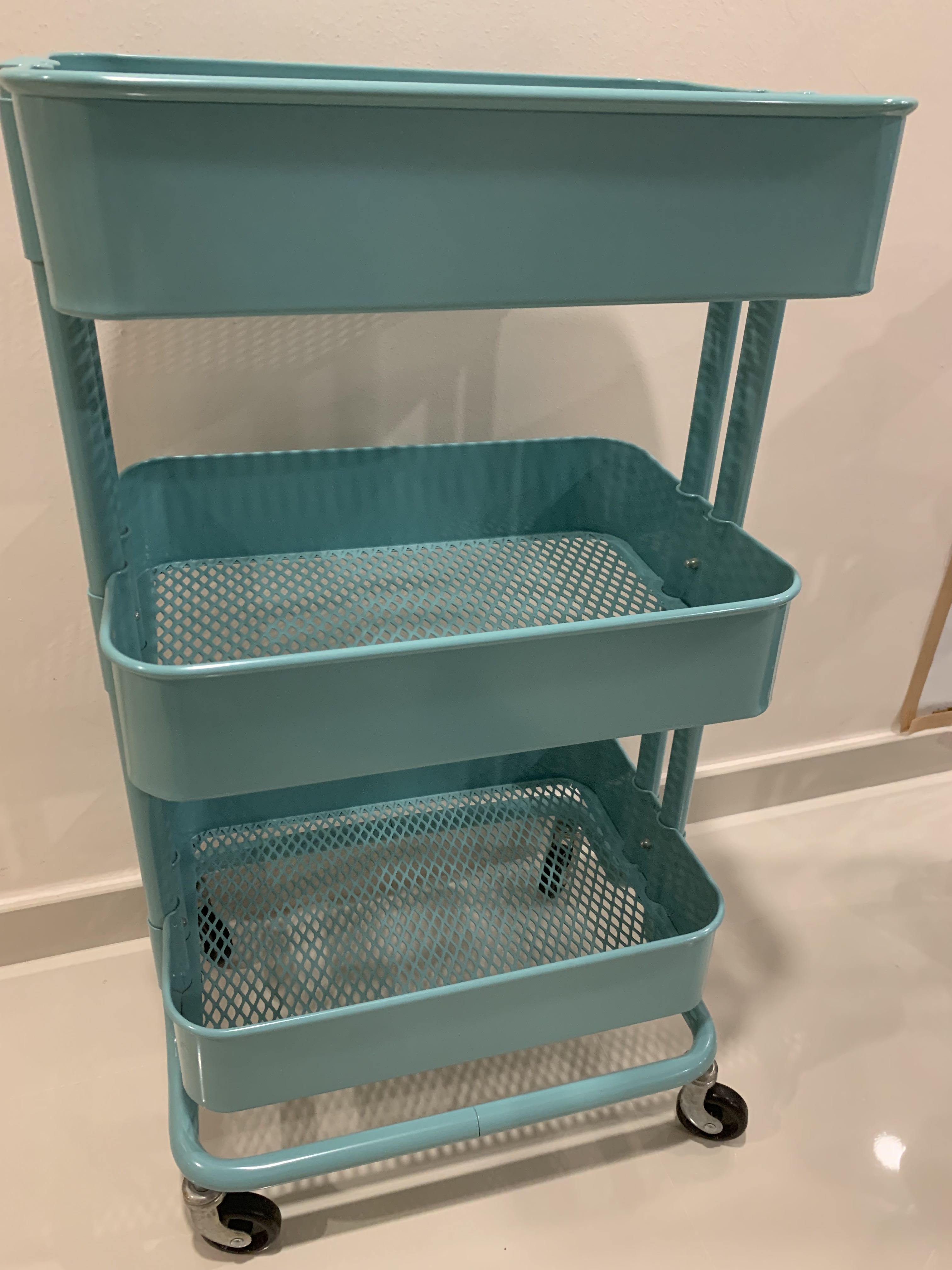 Ikea Raskog Trolley (Turquoise), Furniture & Home Living, Furniture ...