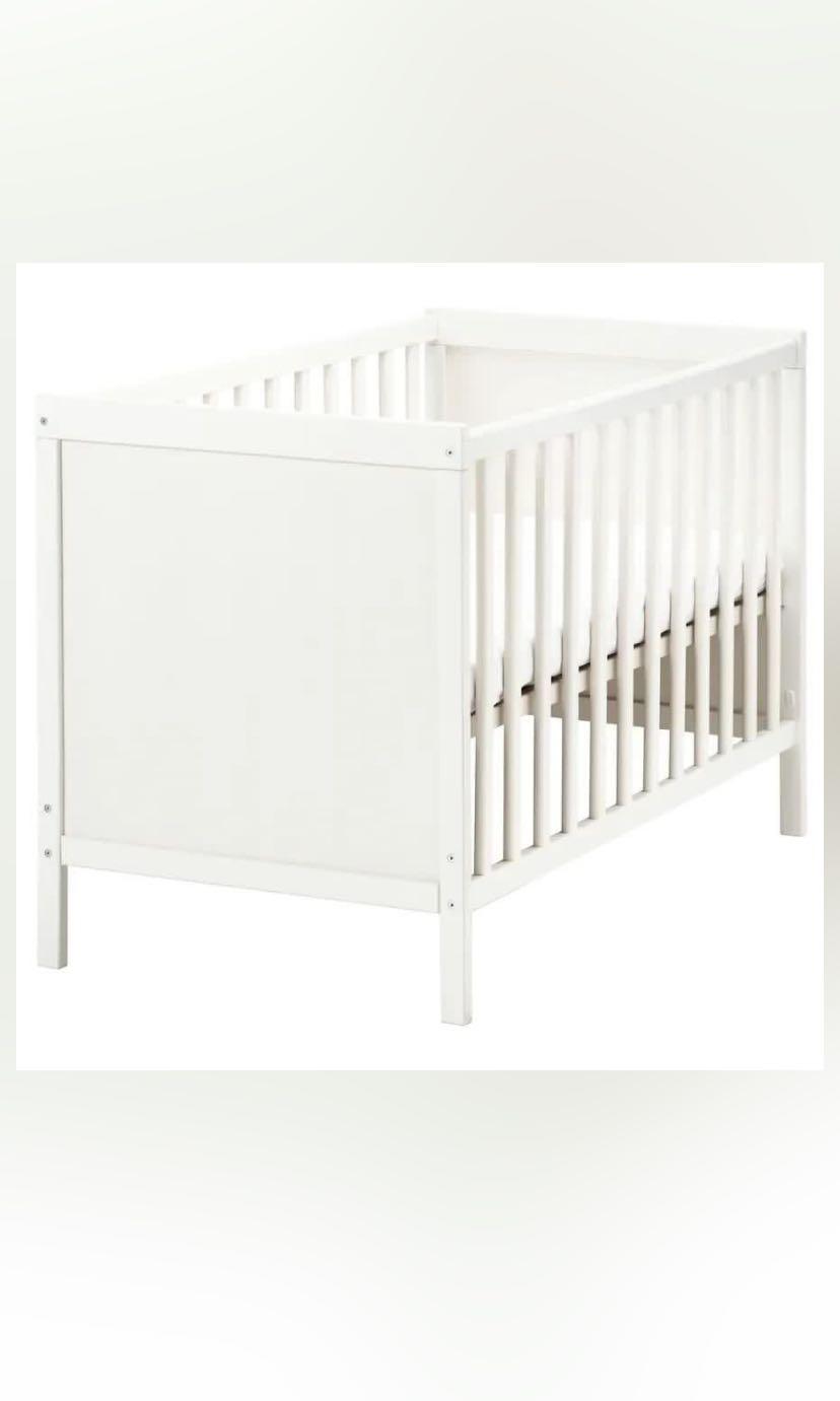 IKEA Sundvik Cot Bed Crib + Mattress + sheets, Babies & Kids, Baby Nursery & Kids Furniture