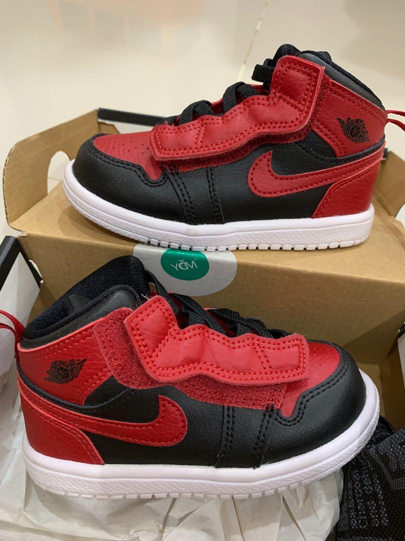 limited edition Baby Shoe Infant Nike Air Jordan 1 Mid Red black, Babies &  Kids, Babies & Kids Fashion on Carousell
