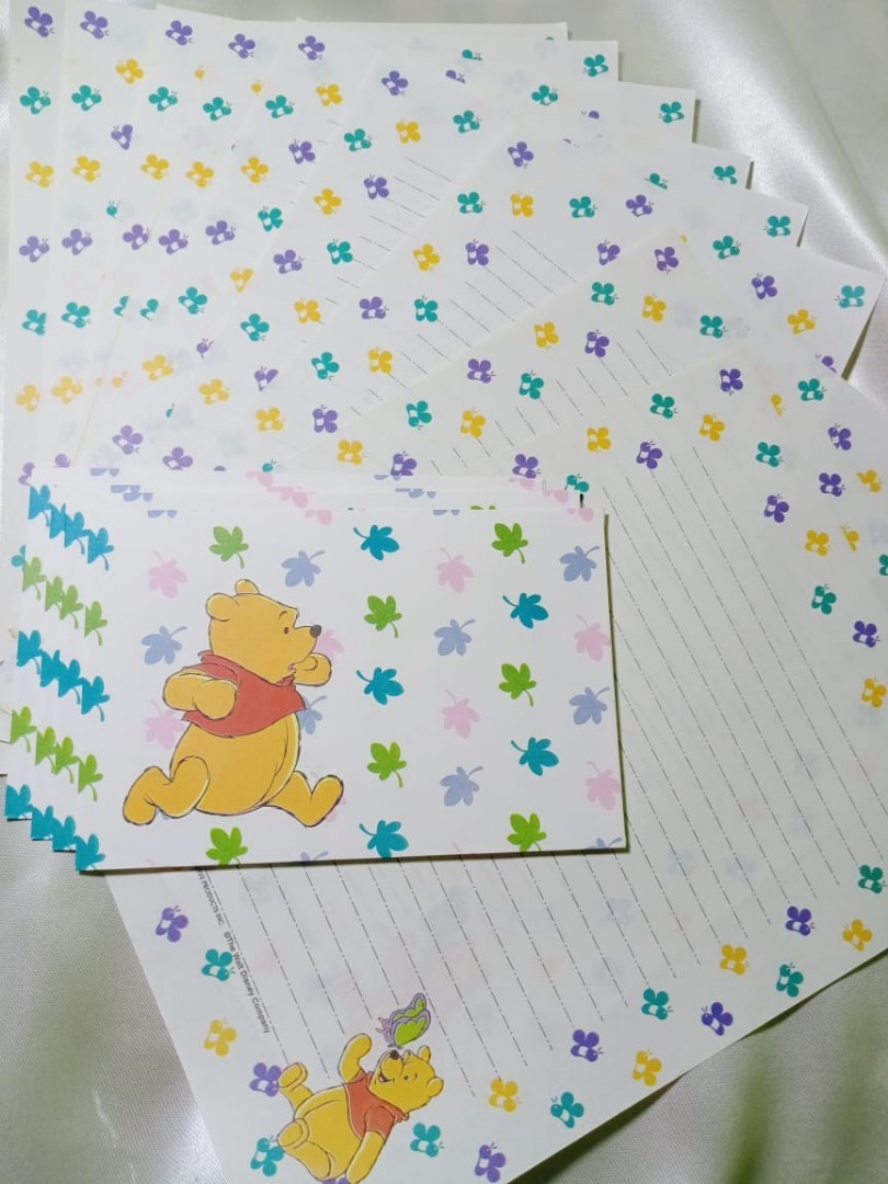 Koleksi Kertas Surat Jadul Mainan Nostalgia 90an Amplop Winnie The Pooh