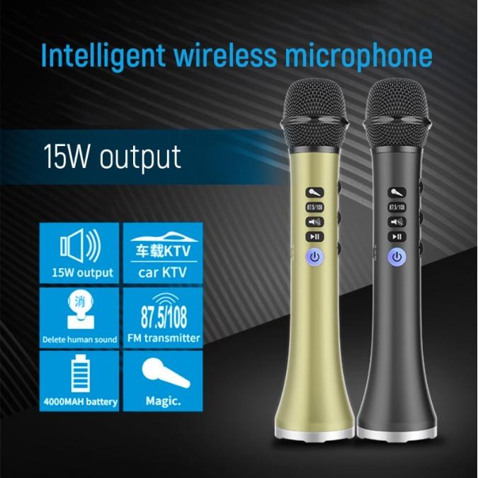 L-698 Professional 15W Portable Wireless Bluetooth Karaoke Microphone Speaker Home KTV Car KTV For Music Playing And Singing Speaker Handheld K Song Microphone Mic63149557751425111