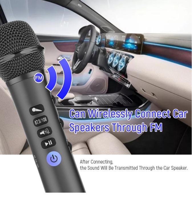 L-698 Professional 15W Portable Wireless Bluetooth Karaoke Microphone Speaker Home KTV Car KTV For Music Playing And Singing Speaker Handheld K Song Microphone Mic63149557751425114