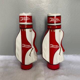 McGibbon's Vintage Red White Ceramic Golf Bag Wine Decanter