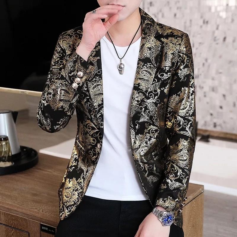 Men white gold silver white blazer instyle suit