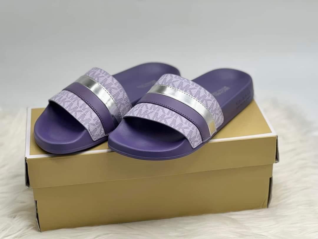 Michael kors best sale slides purple