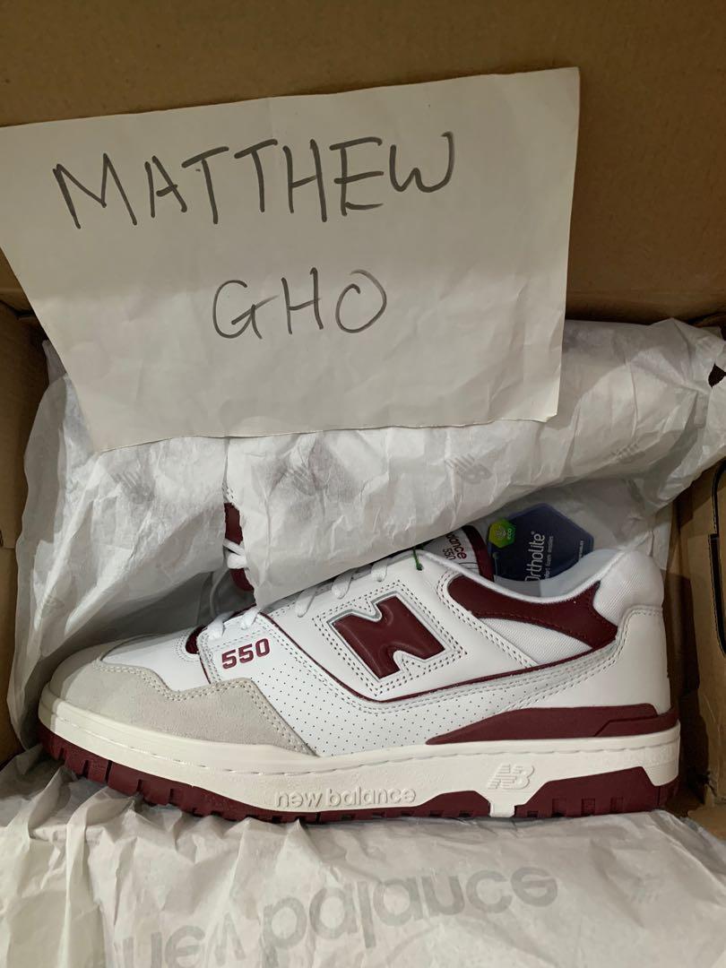 New Balance 550 Burgundy Sea Salt Men s Fashion Footwear