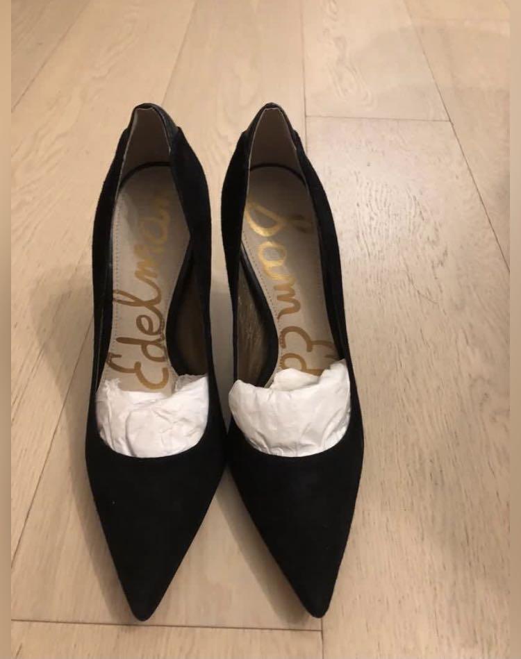 NEW Sam Edelman Black Pumps Heels Dea Suede Pumps Women s Fashion Footwear Heels on Carousell