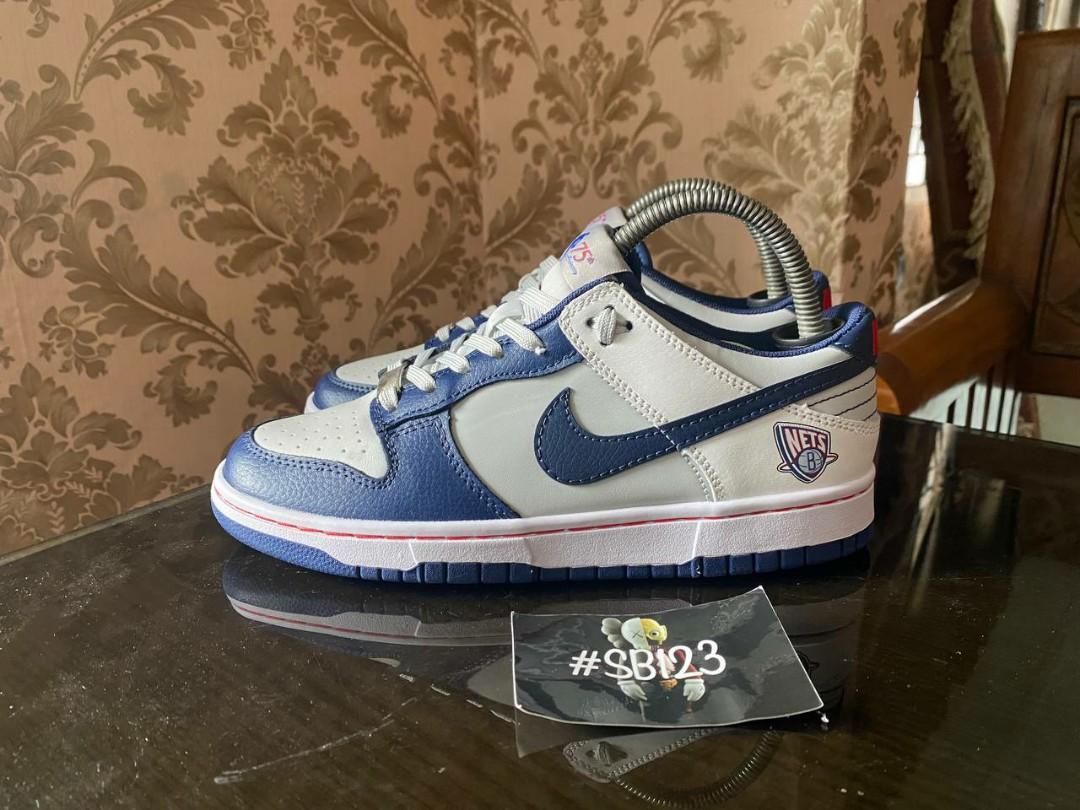 NIKE SB DUNK LOW BROOKLYN NETS, Fesyen Pria, Sepatu , Sneakers di Carousell