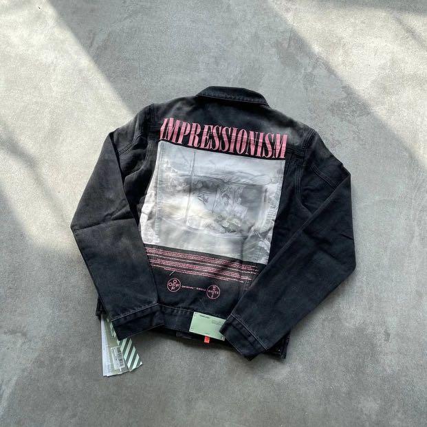 Off-White Black and Pink Denim Tie-Dye Pivot Jacket Off-White