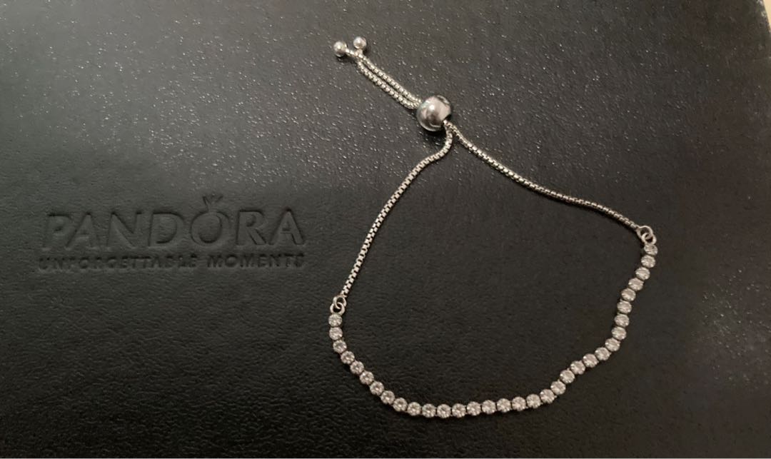 Pandora 9 bracelet sparkling strand sterling silver clearance