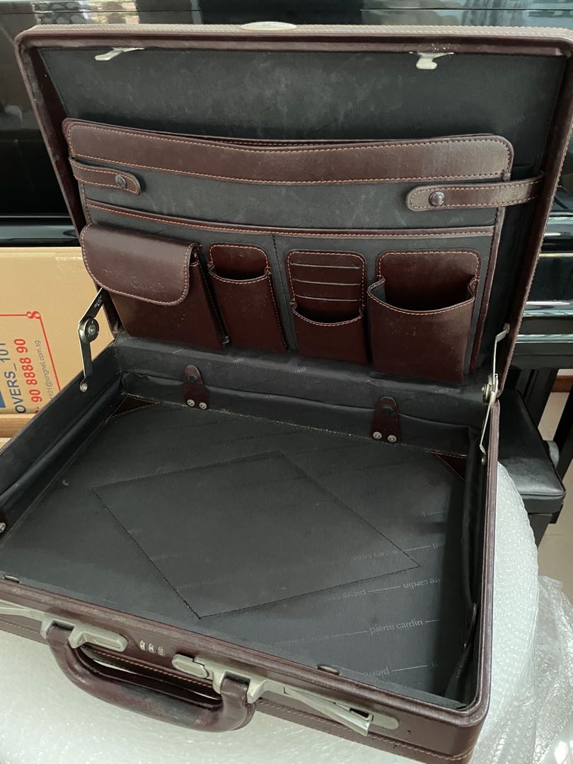 Pierre Cardin vintage leather briefcase Men s Fashion Bags