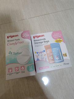 Pigeon breastmilk bag + breast pads 12pcs