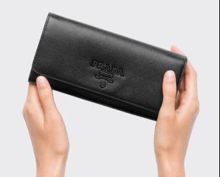 Prada Saffiano Long Wallet, Women's Fashion, Bags & Wallets 