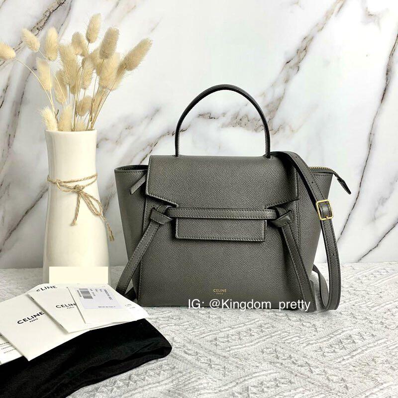 Belt Leather Handbag, Celine Vert D Eau