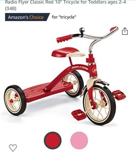Classic red tricycle top