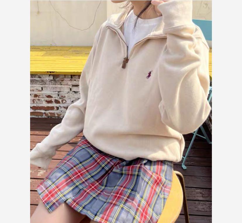Ralph lauren half zip sweater women's on sale