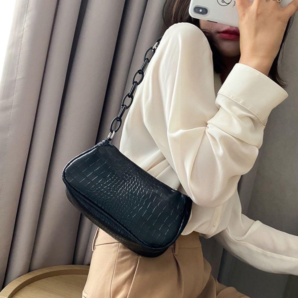 mini ALLIGATOR SLING BAG women ELEGATOR HANDBAG vintage BEG TANGAN