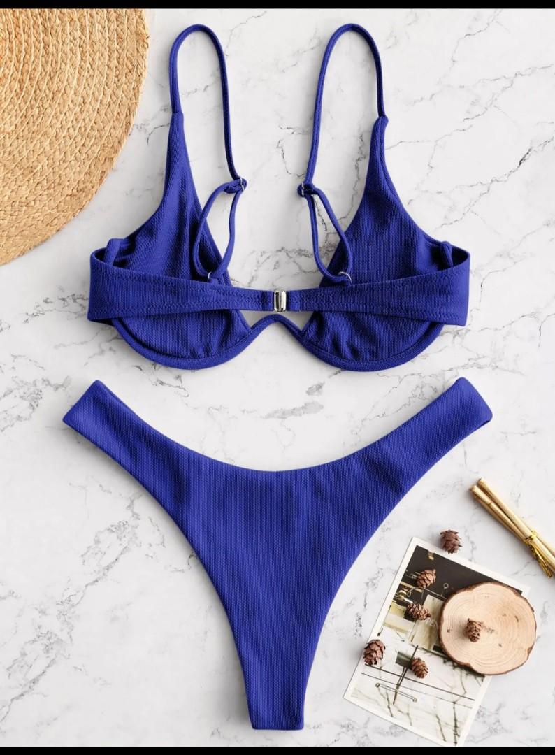 Royal blue sales underwire bikini